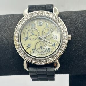 Silver & Black Mens Watch